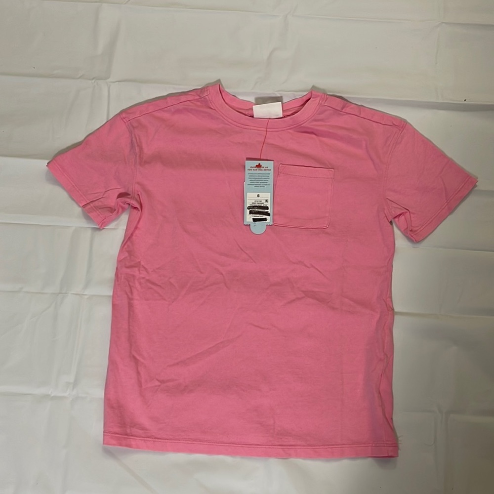 Cat & Jack girl’s short sleeve pink t- shirt with chest pocket, size S - Picture 1 of 6